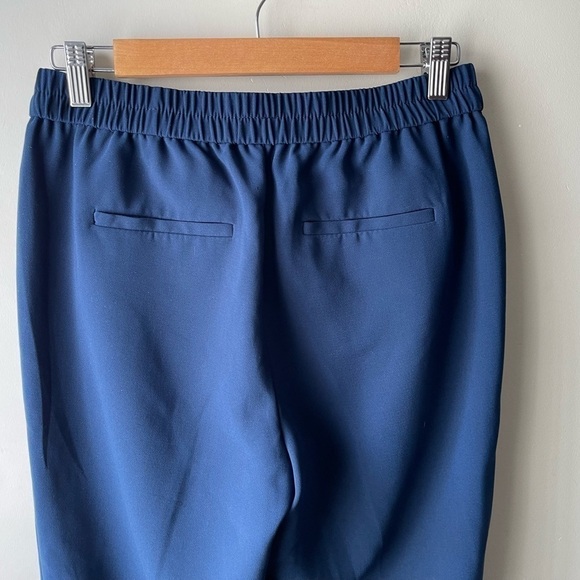 J CREW Factory Sydney Pull On Jogger Pants Size 2 Navy Blue Zip Pockets - Picture 4 of 10